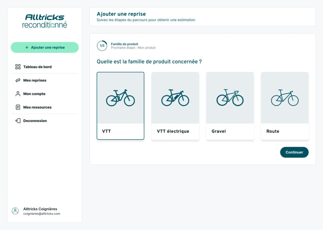 Alltricks Reconditionné, aperçu du projet