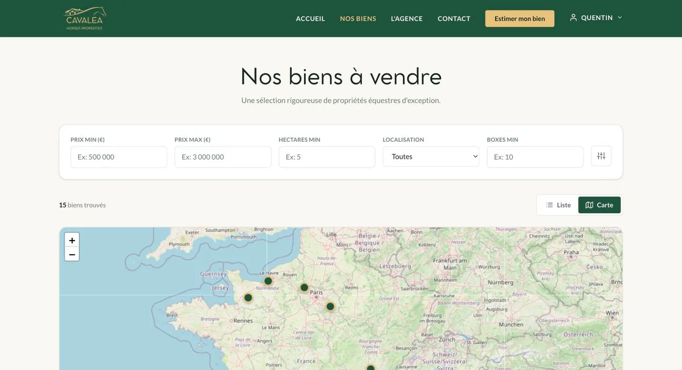 La recherche géolocalisée sur carte